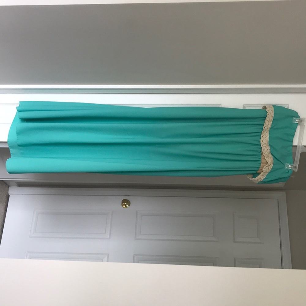 Aqua maxi dress